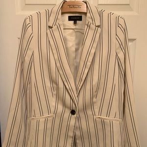 Talbots Suit Coat, off-white pin stripe, 10